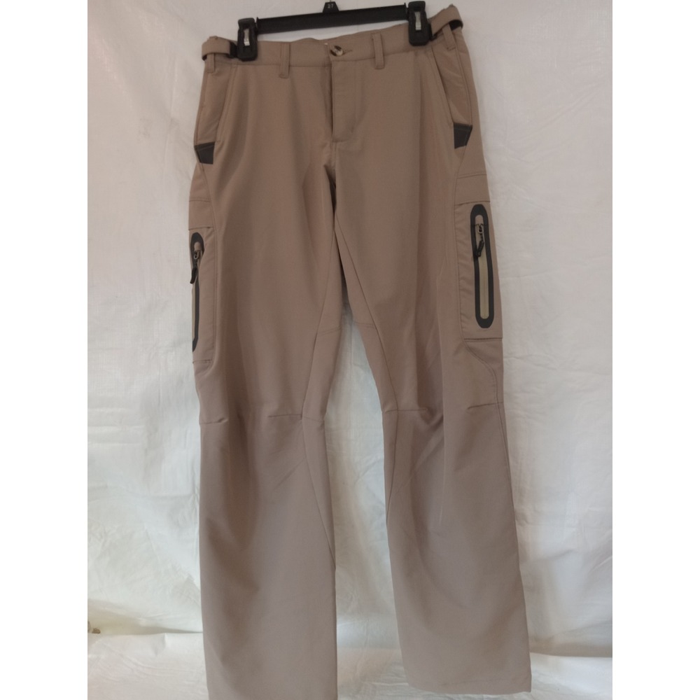Drake Clothing Company Women's Tan Cargo Pants Size 4 Zip Pockets Belt Loops